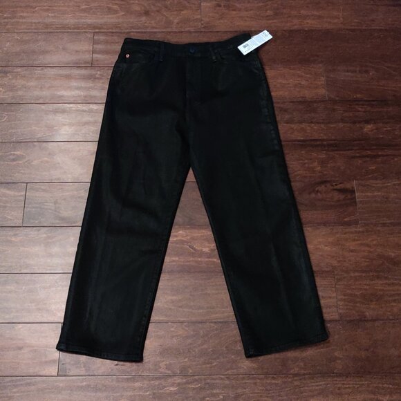 Hudson Noa High Rise Straight Crop Coated Black Jeans NEW WITH TAGS SIZE… - Picture 7 of 8